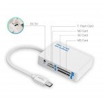 Wholesale 7 in 1 USB-C / Type-C USB 3.0 Hub with Card Reader for Phone, Tablet, Laptop, Macbook, and More (White)